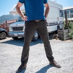 Betabrand Cordarounds Straight Leg Green/Grey Size 28x30